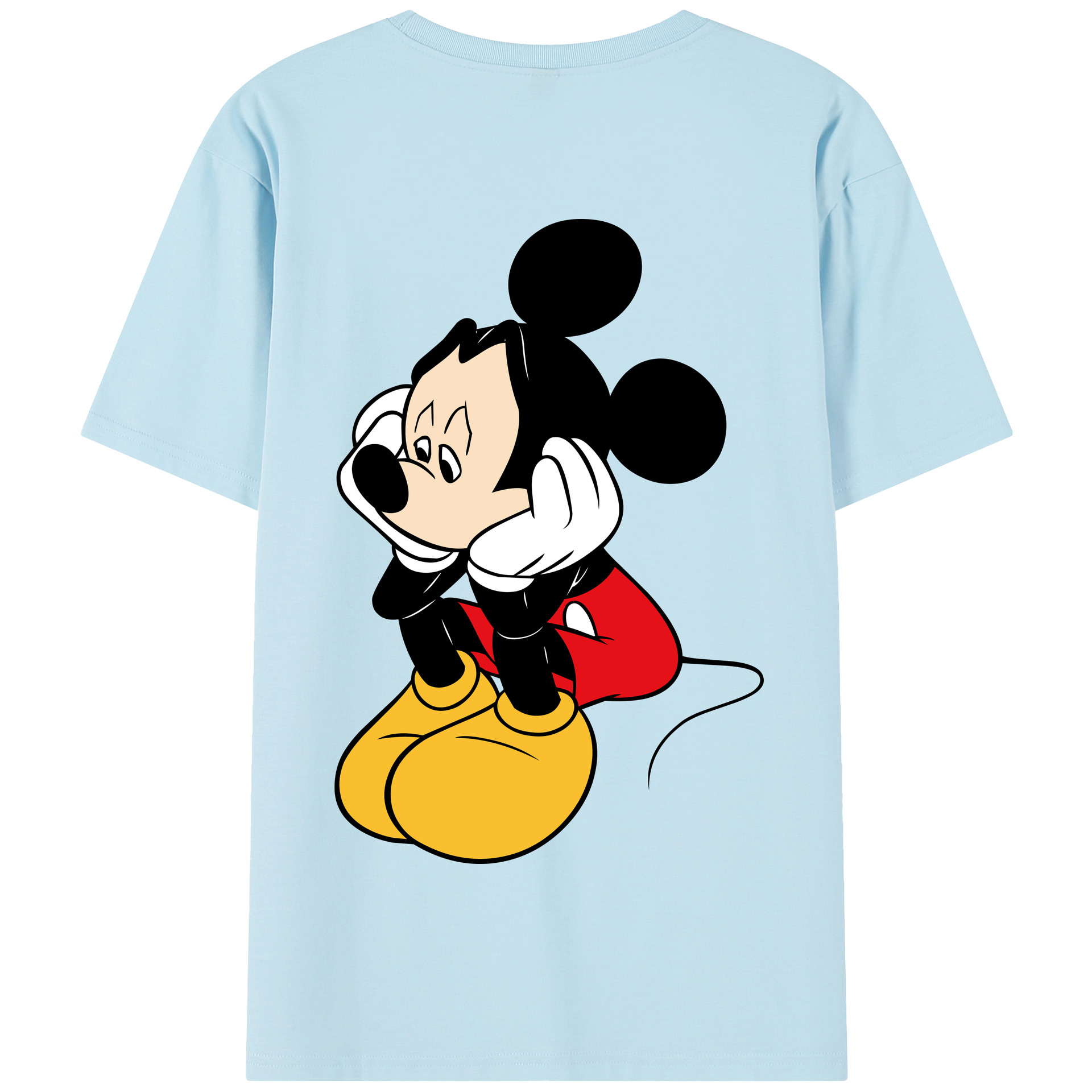 （画像用） ミッキーマウス Mickey Mouse 綿100％半袖Tシャツ（背面プリント）